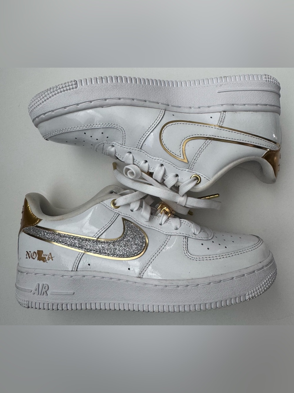Nike patten leather Boy’s Air Force 1 (New Orleans Edition)